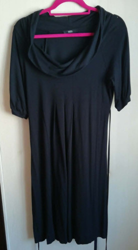 Black dress short sleeved - black,